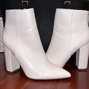 JustFab White Booties